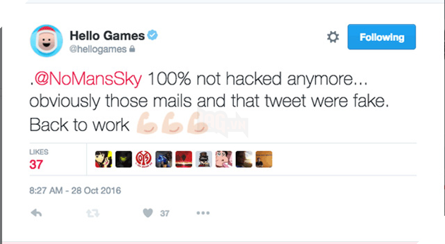 Hãng phát triển game bom xịt 2016 bị hacker hỏi thăm, gửi thư xin lỗi giả mạo tới game thủ