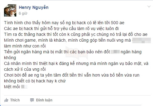 
Một game thủ phản ánh về việc cả trăm tài khoản Võ Lâm Truyền Kỳ đồng loạt bị hack
