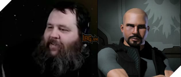 
Jeff BigCountry Waltman ngoài đời và ảnh nhân vật của anh trong game
