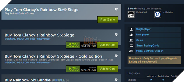 Bên cạnh Overwatch, bom tấn Rainbow Six: Siege cũng cho chơi miễn phí đến hết tuần