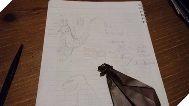 Lác mắt với màn gấp giấy quái vật Godzilla của người Nhật