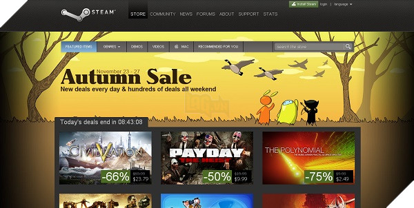 Đợt giảm giá Black Friday mùa thu của Steam đã bắt đầu