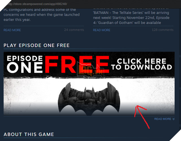 
Truy cập vào Steam, sau đó kéo xuống dưới và click vào hình này để tải game miễn phí.
