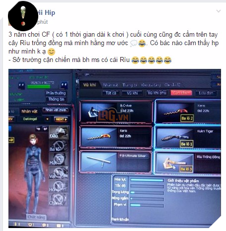 Game thủ Đột Kích nói gì về event tiêu Vcoin nhận Rìu Trống Đồng và súng AWM