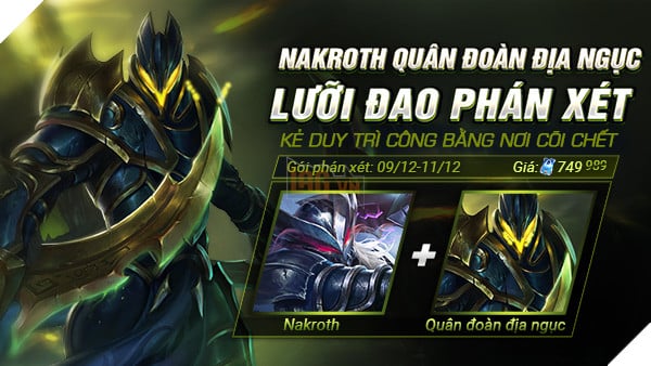 KHAI MỞ GÓI PHÁN XÉT: NAKROTH - LƯỠI ĐAO PHÁN XÉT VÀ TRANG PHỤC QUÂN ĐOÀN ĐỊA NGỤC