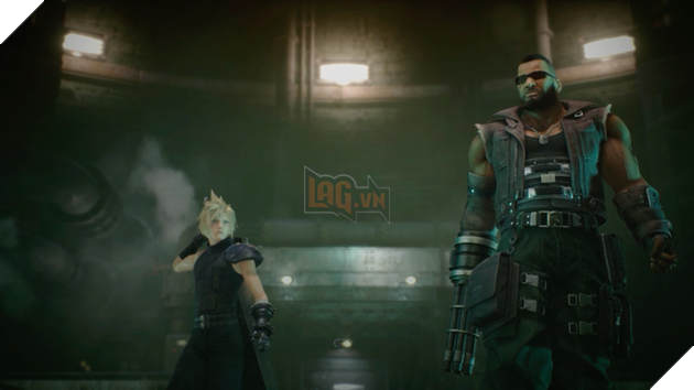 
Cloud Strife và Barret Wallace trong Final Fantasy VII Remake.
