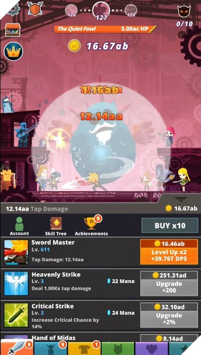 Tap Titans 2 - Tựa game khiến người chơi dễ mỏi tay nhất Thế giới