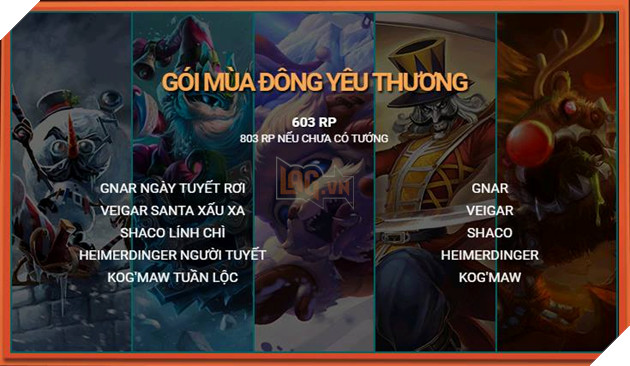 LMHT: Chính thức mở bán tất cả trang phục Lễ Hội Tuyết Rơi 10