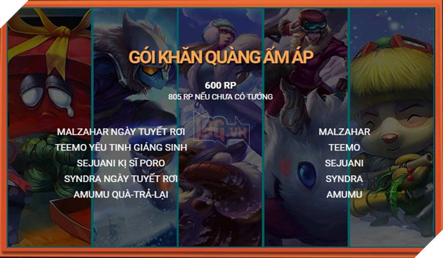 LMHT: Chính thức mở bán tất cả trang phục Lễ Hội Tuyết Rơi 12