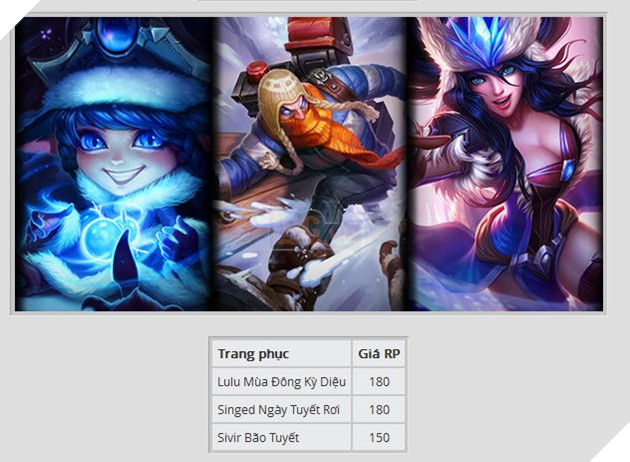 LMHT: Chính thức mở bán tất cả trang phục Lễ Hội Tuyết Rơi 17