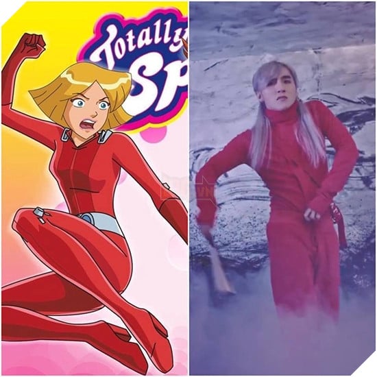 Sơn Tùng và nhân vật Clover trong bộ phim hoạt hình có nhiều nét tương đồng.