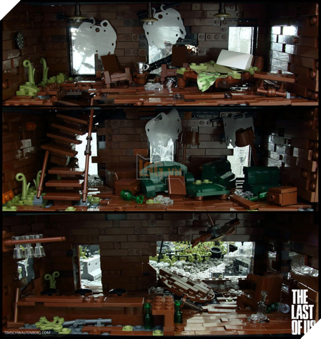 
Nhìn ngổn ngang, xộc xệch nhưng mô hình đã làm toát nên cái hồn của The Last of Us.
