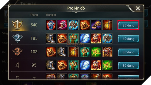 Liên Quân Mobile: Hướng dẫn cách tham khảo lên trang bị chuyên nghiệp trong game 3