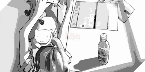 Anime She and Her Cat