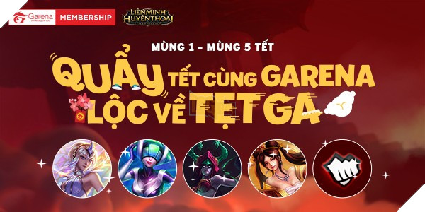 Đăng nhập sự kiện "Quẩy Tết cùng Garena – Lộc về tẹt ga” để nhận trang phục siêu đẹp hoàn toàn miễn phí