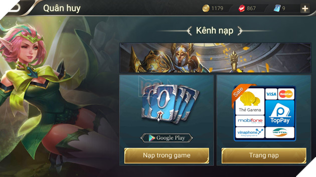 HƯỚNG DẪN NẠP QUÂN HUY TRONG LIÊN QUÂN MOBILE CHO MỌI THIẾT BỊ 6