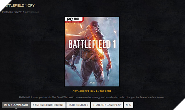 CPY Games đã tiếp tục bẻ khóa thành công Battlefield 1.