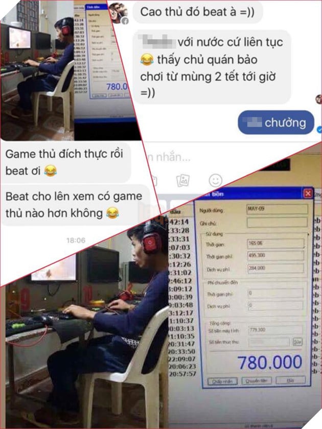  Cam bái hạ phong với thanh niên ngồi Net từ mồng 2 Tết đến giờ, phí chới game gần 1 triệu đồng