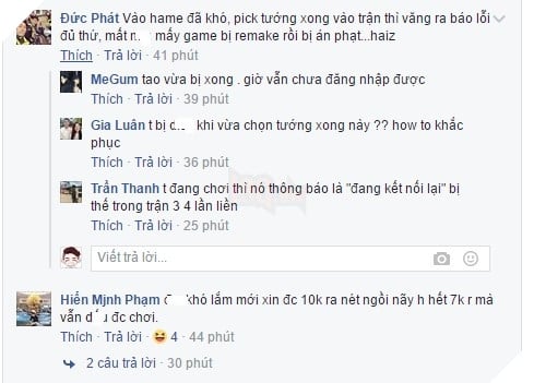 LMHT Việt Nam gặp lỗi