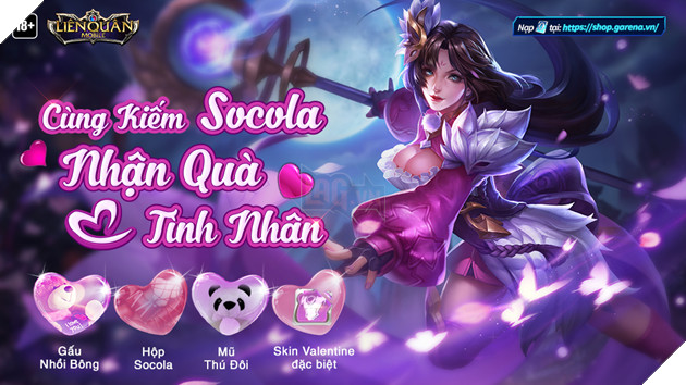 Liên Quân Mobile: Cùng sự kiện kiếm Socola kiếm quà Valentine ngay hôm nay