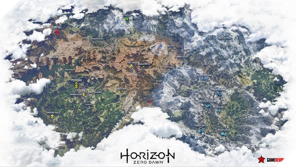 Photo of Horizon: Zero Dawn tiết lộ toàn bộ bản đồ thế giới trong game