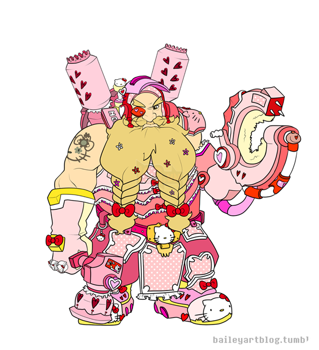 Overwatch: Phiên bản Hello Kitty của toàn bộ hero nam cực kì xinh xắn 13