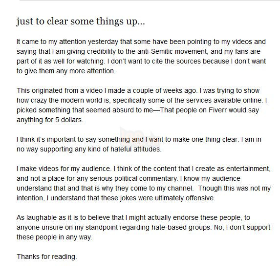 Ông hoàng Youtube PewDiePie bị cả Disney cắt hợp đồng và Youtube hủy series Scare Pewdiepie 5