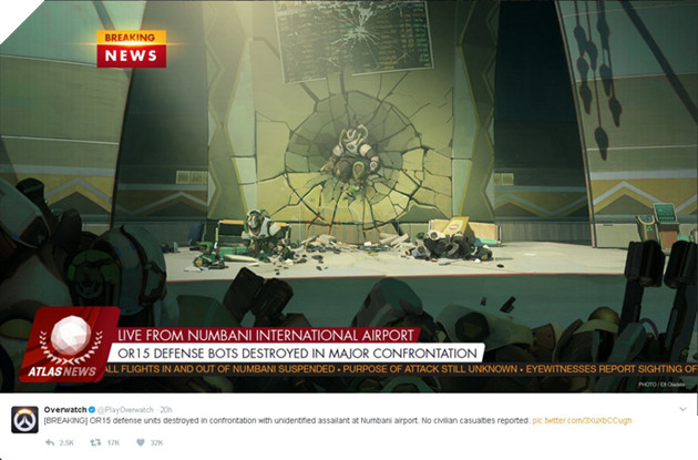Bản đồ Numbani bị tàn phá khiến game thủ Overwatch không biết Blizzard đang định làm gì với hero mới nữa