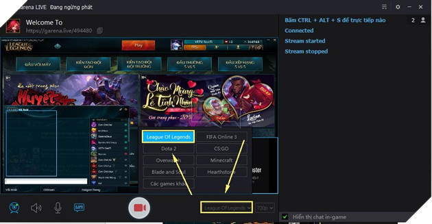 Hướng dẫn cách Live Stream trên Garena Live và các tùy chỉnh quan trọng khác 3
