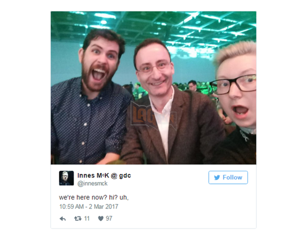 
Khi đoàn Hello Games tới nơi thì sự kiện đã kết thúc.
