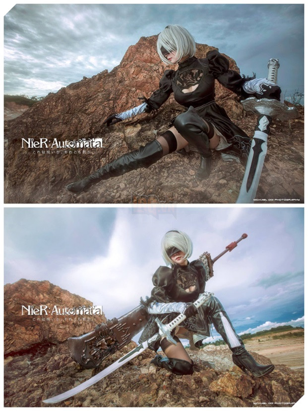 Cosplay cô nàng 2B đẹp lạnh lùng trong bom tấn Nier: Automata 12