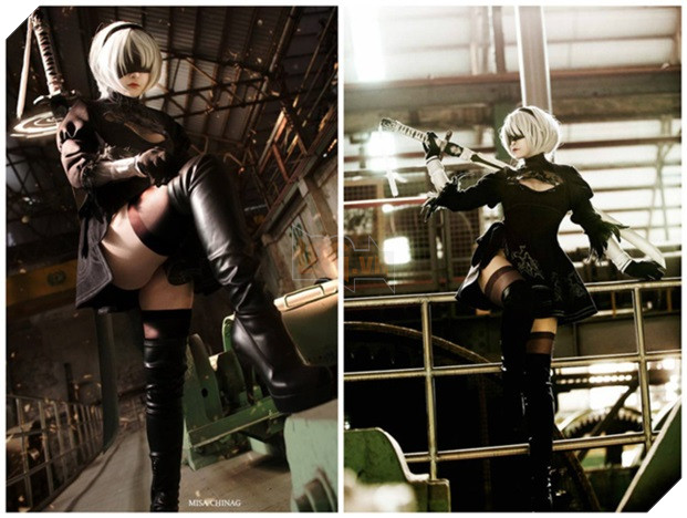 Cosplay cô nàng 2B đẹp lạnh lùng trong bom tấn Nier: Automata 13