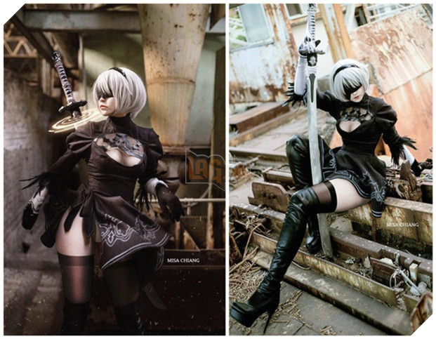 Cosplay cô nàng 2B đẹp lạnh lùng trong bom tấn Nier: Automata 9