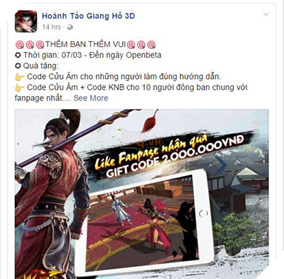 10h00 sáng nay 09/3 – Sẵn sàng hành trang trong Hoành Tảo Giang Hồ 3D