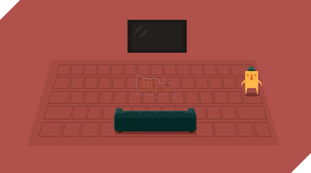 Nhân vật trong Keyboard Sports sẽ di chuyển tới vị trí phím được gõ.