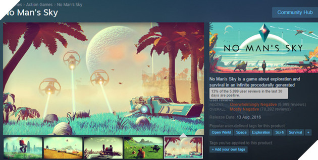 Chuyện thật như đùa, bom xịt No Man’s Sky được đề cử cho giải game hay nhất nước Anh năm 2016