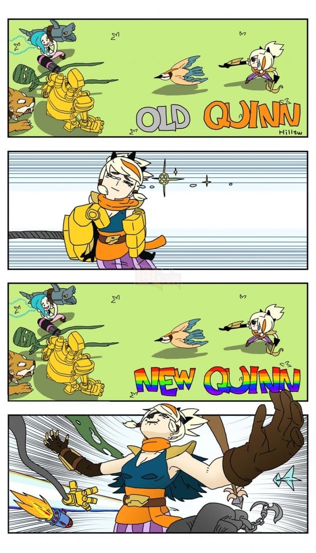 Kết quả hình ảnh cho old quinn and new quinn LOL