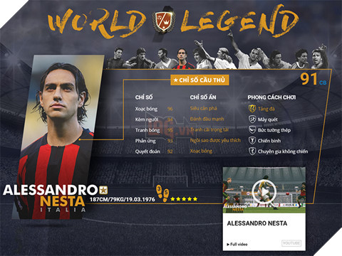 FIFA Online 3: 10 danh thủ huyền thoại vừa được lộ diện