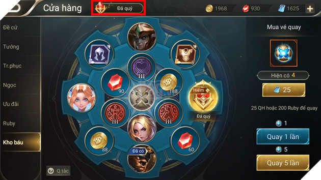 HƯỚNG DẪN SỬ DỤNG CƠ CHẾ MỚI TRONG VÒNG QUAY KHO BÁU 4