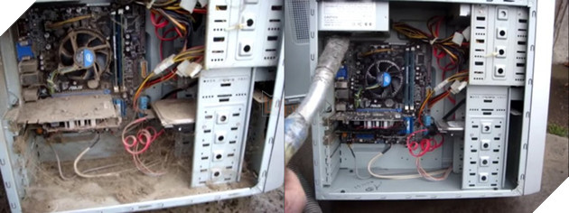 Thật không thể tin nổi có những bộ máy tính bẩn tới mức thổi ra cả tấn bụi như thế này