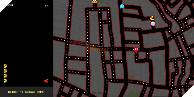 Mừng ngày Cá tháng Tư cùng Pac-Man chơi ngay trên Google Map