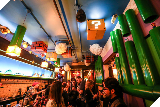 Mê mẩn với quán bar phong cách Mario, chỉ cần bước vào là sẽ quên luôn đường về