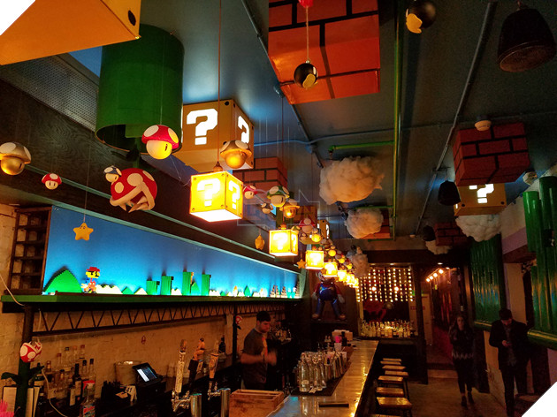 Mê mẩn với quán bar phong cách Mario, chỉ cần bước vào là sẽ quên luôn đường về