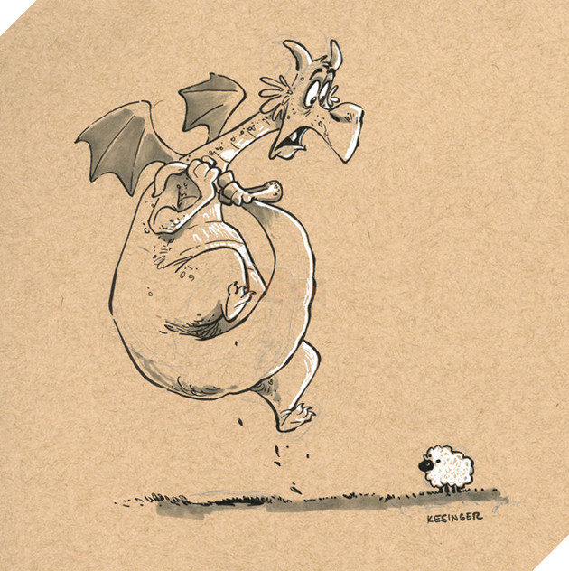 
Bạn rồng này đang hoảng hốt thì phải, to xác thế kia mà “nhút nhát” vậy.
