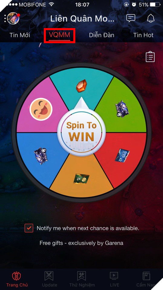 Liên Quân Mobile: Hướng dẫn đăng ký tham gia máy chủ thử nghiệm với Garena Mobile 5