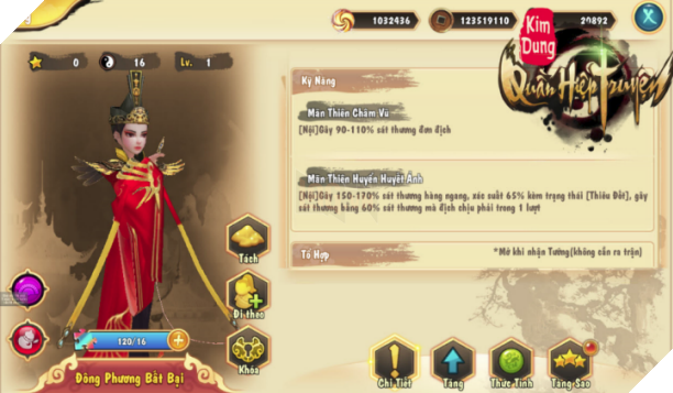 Đông Phương Bất Bại trong game Việt Kim Dung Quần Hiệp Truyện được trả lại đúng chất hình tượng nam nhi, chứ không được buff ngực như các game kiếm hiệp khác.