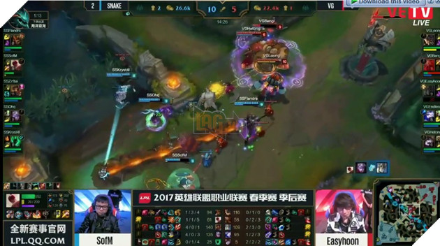 LMHT: Vòng trụ hạng LPL Xuân 2017 - Snake Esport vs Vici Gaming 13