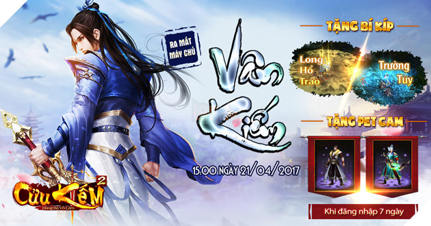 Vân Kiếm đã mở, đăng nhập ngay Cửu Kiếm 2 để nhận quà Giftcode cực hiếm
