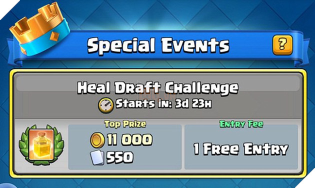 Clash Royale: Chi tiết chế độ Heal Draft Challenge về phần thưởng và cách chơi tổng quát