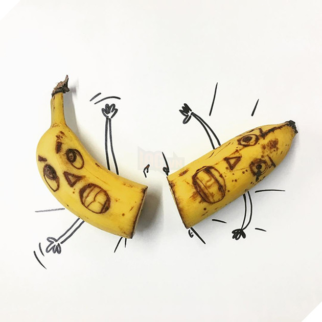 Chàng hoạ sĩ mắc bệnh nghề nghiệp mang chuối thừa ra vẽ tranh - Ảnh 1.